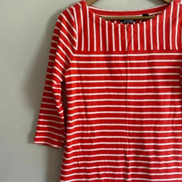 Land's End Red and White Striped Nautical Dress - Picture 5 of 8